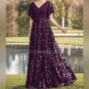 Purple Evening Gown - Mother of the Bride dress